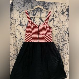 Front zipper dress with pockets